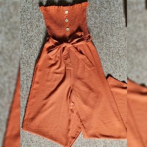Burnt Orange Wide Leg Jumper